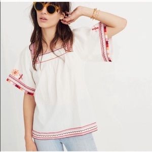 Madewell Embroidered Sandblossom Top Size XS